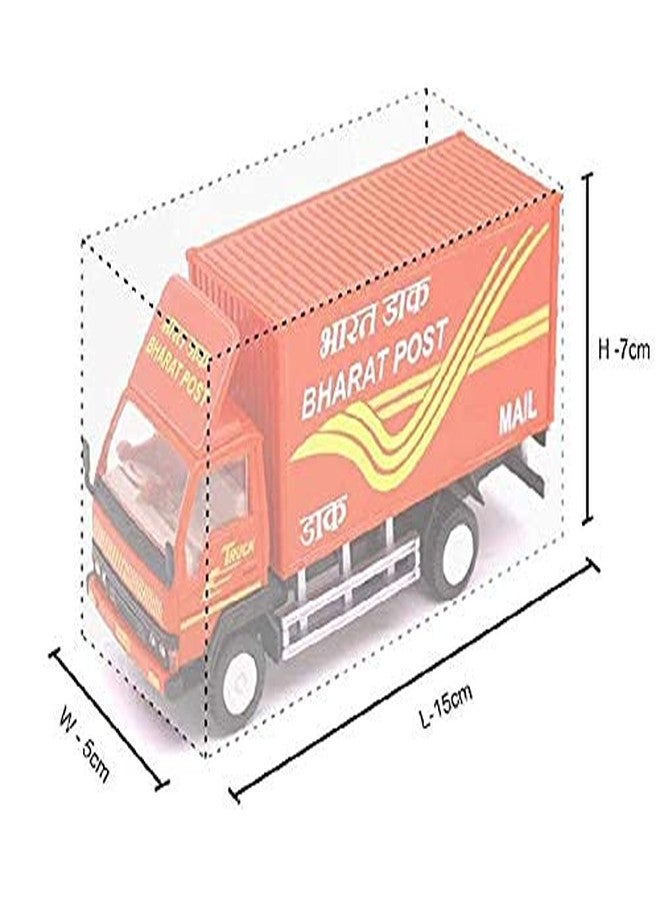 Centy Toys Panther Post Office- Bharat Post - red Colour Truck Red with 2 Tail Doors That Open- Pull Back Action - Realistic Details - Image 5